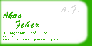 akos feher business card