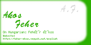 akos feher business card